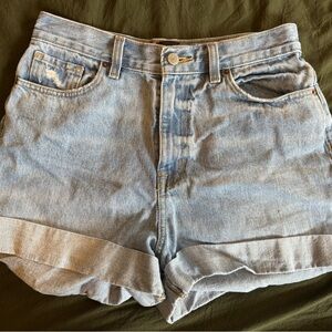 BDG Blue Jean Mom High-Rise Shorts